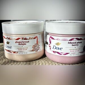 New Dove Gingerbread Delight & Frosted Plum Berry Body Scrubs